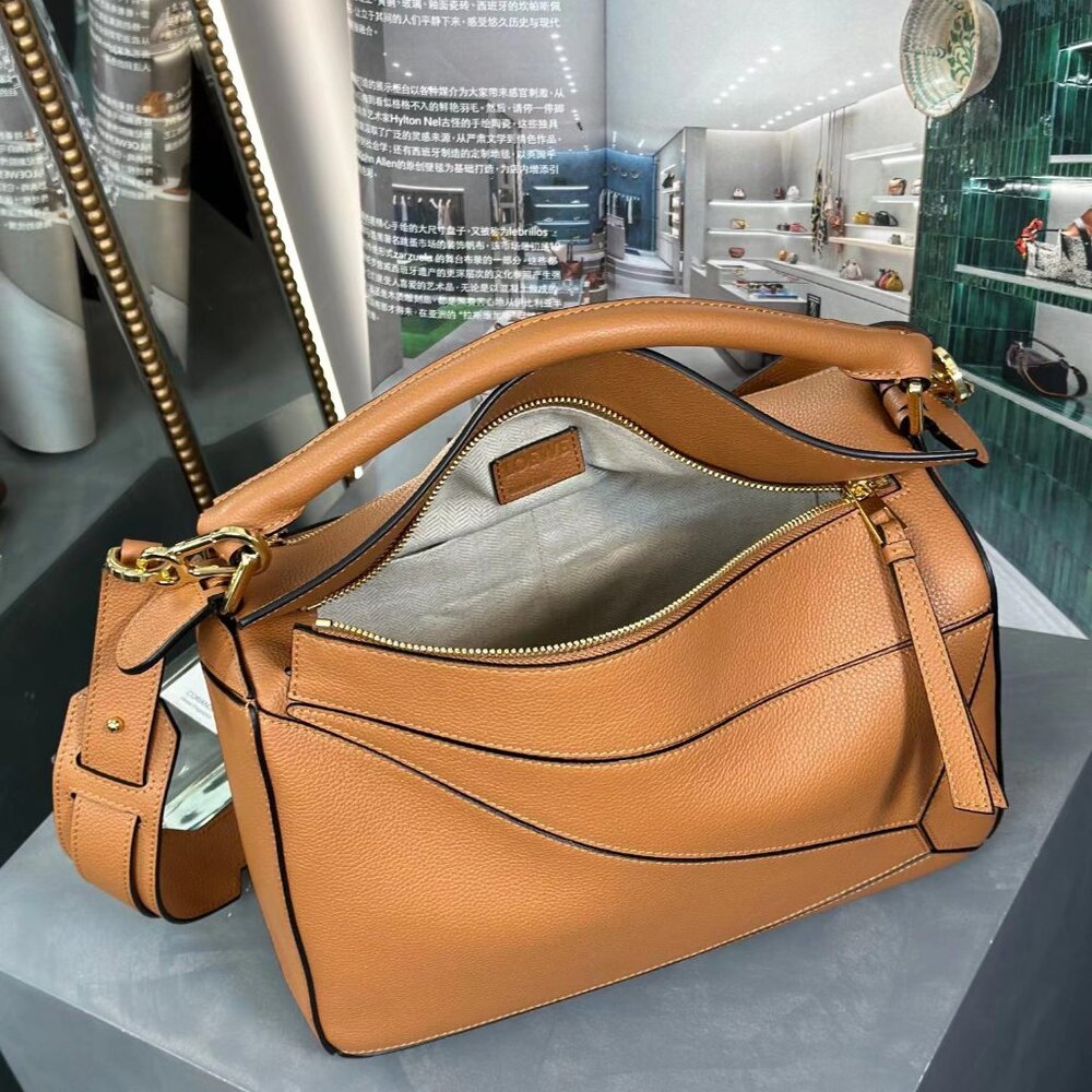 LOEWE Puzzle small geometric patchwork crossbody … - image 8